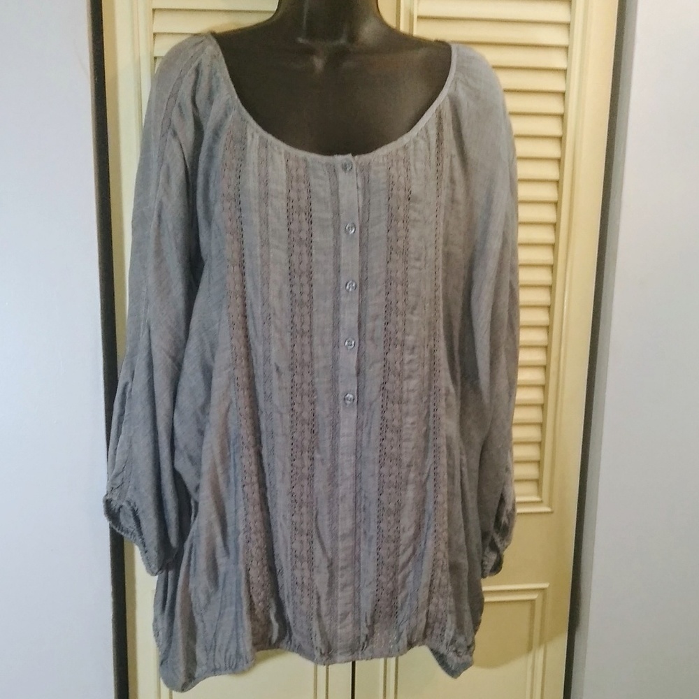 Lane Bryant lightweight chambray shirt